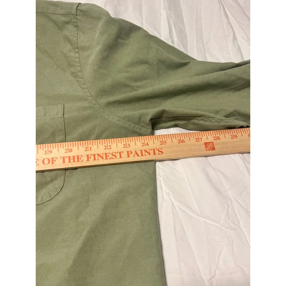 Oxford Mens Luxury Collection Sage Green Button Down Shirt XL Long Sleeve Olive